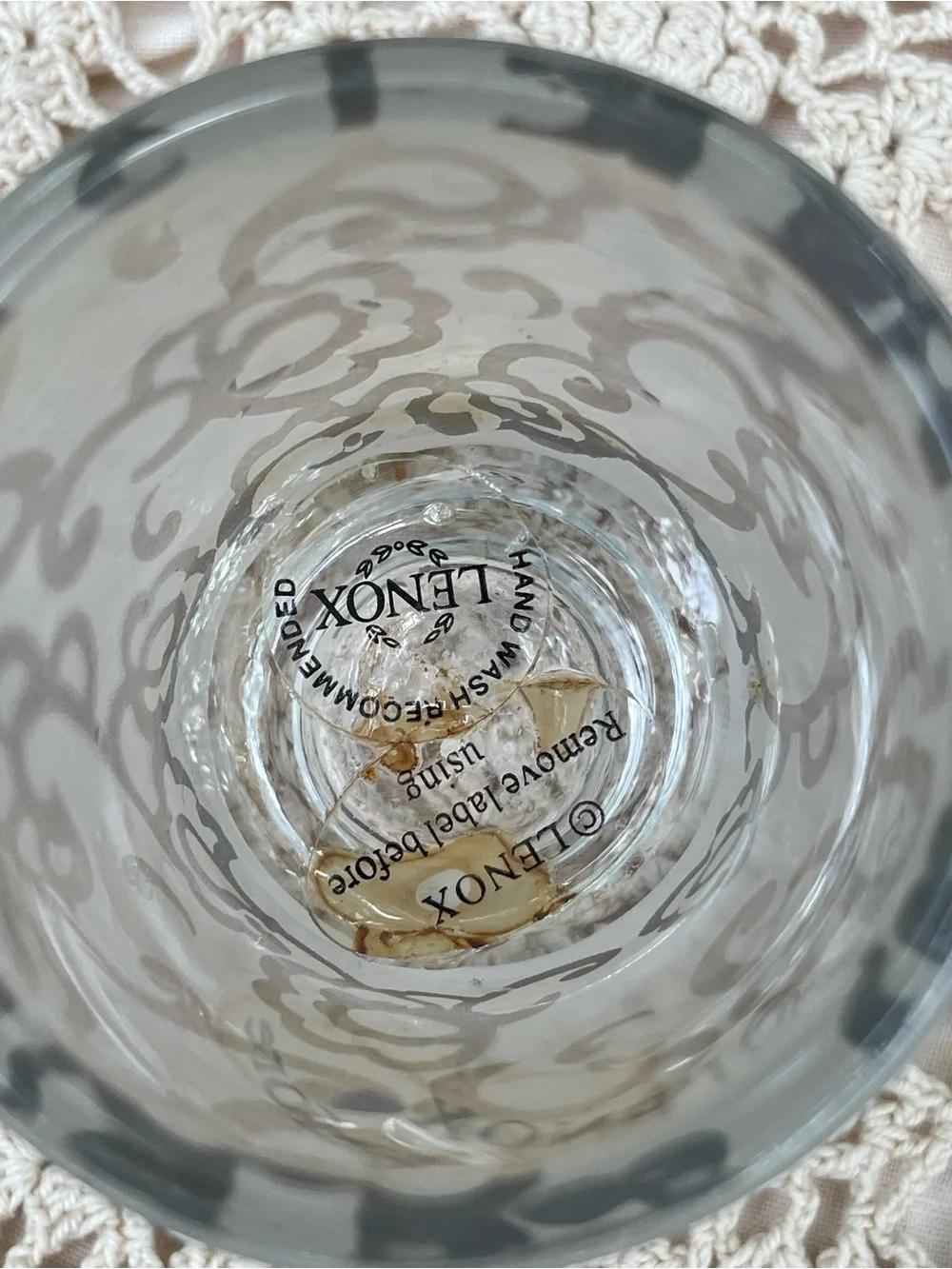 Lennox Heiress Frosted Silver Floral Glass Votive Candle Holder - Home Accents